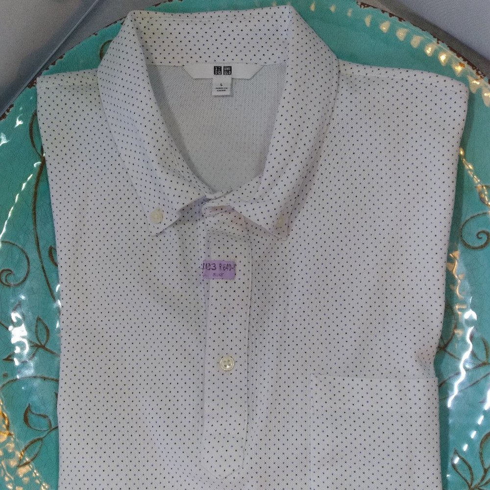 Uniglo Poly-Cotton S/S Button-Down Collar Polo